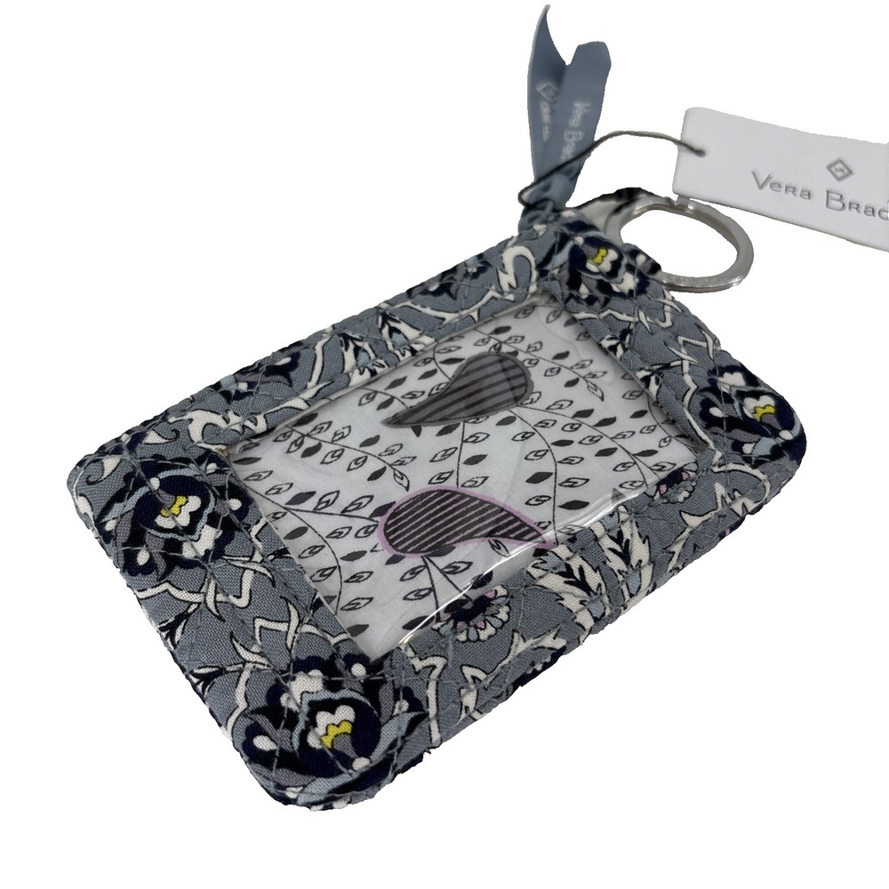 Vera Bradley‎ Plaza Medallion Zip ID Wallet Blue NWT